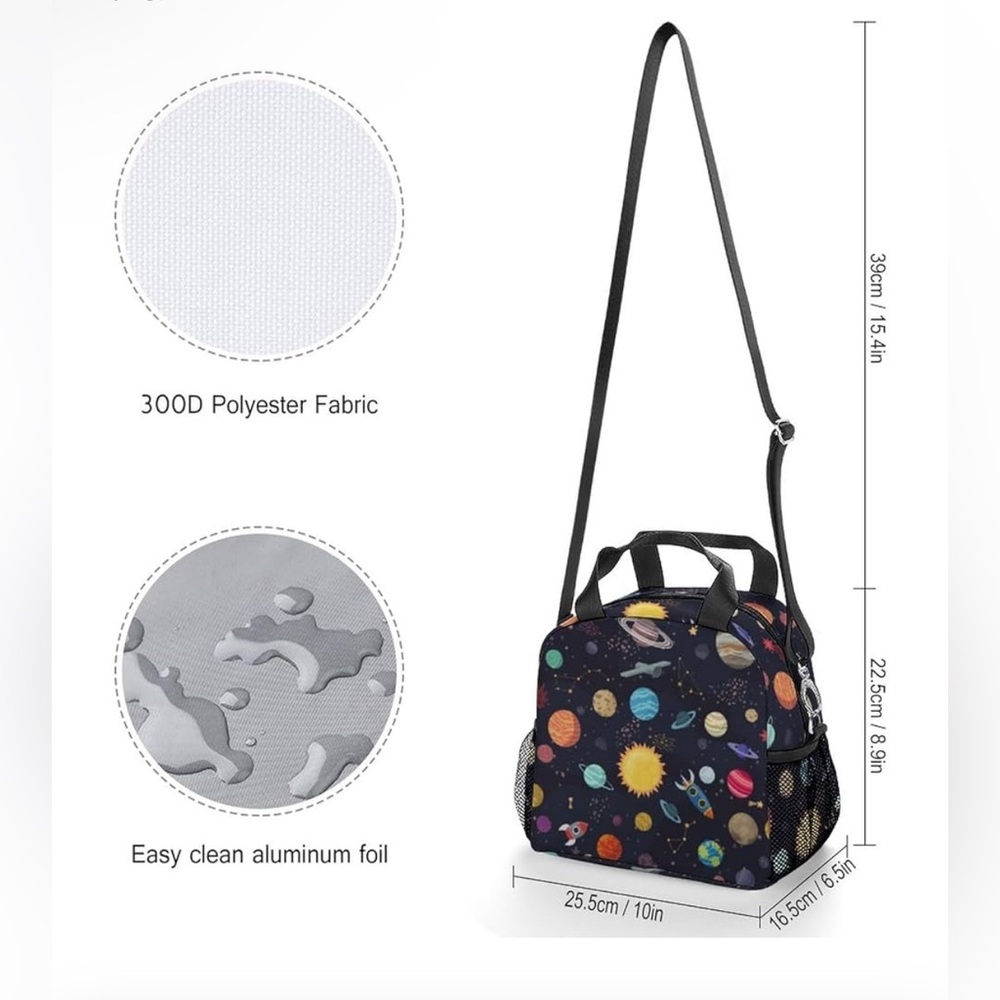 Lunch Bag Space Rocket Planet